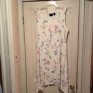 Cynthia Rowley Asymmetrical Floral Dress - Cream Multicolor
